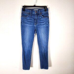 Madewell Womans Size 24 Curvy High-Rise Skinny Crop Jeans Denim 26x25